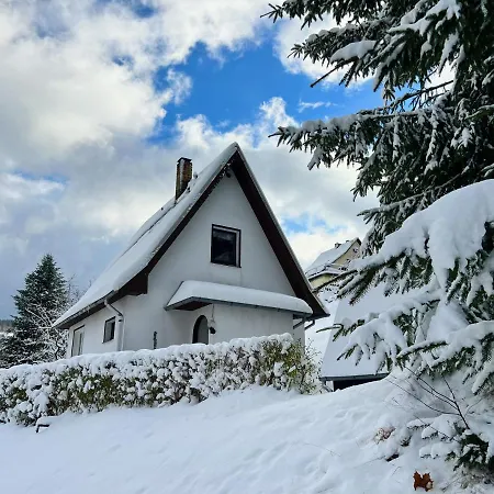 Urige Berghuette Mit Kamin Und Sauna Im Erzgebirge Nahe Schwarzwassertal Feriehus