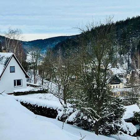 بيت للعطل Urige Berghuette Mit Kamin Und Sauna Im Erzgebirge Nahe Schwarzwassertal Pobershau